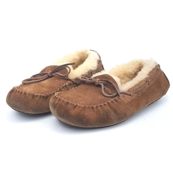 Ugg Dakota Water-Resistant Suede Slippers Chestnut Size 5 - Picture 2 of 8
